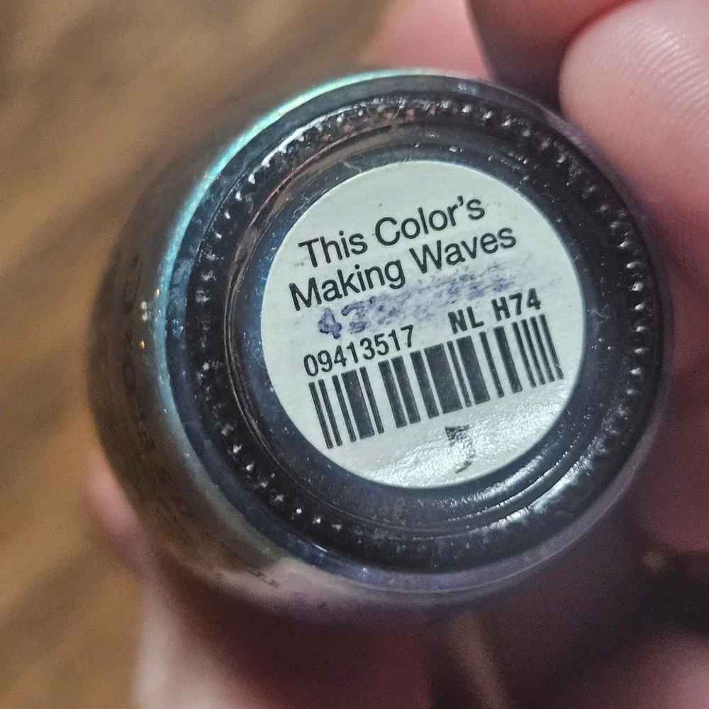 Lot of 3 OPI Nail Lacquer This Color's Making Waves NL H74 Blue Shimmer 0.5oz